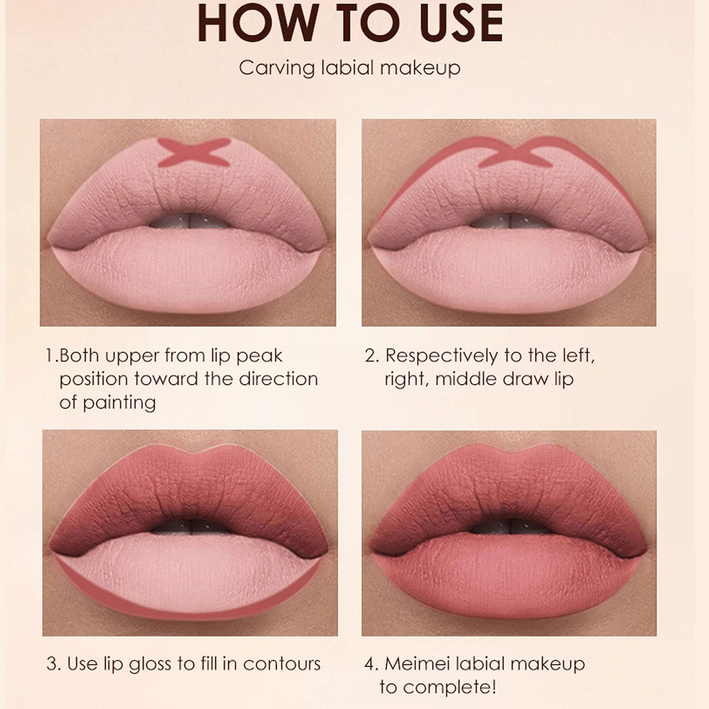 BestLand 6Pcs Matte Liquid Lipstick + Lip Liner Pens Set, One Step Lips Makeup Kits Pigment Velvety Nude Lip Stain Waterproof Long Wear Lip Gloss Make up Gift Set (Pure Romance Bundle)