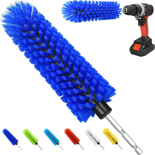 Drill Brush for Car Wheel and Bottle, Highly Dense and Durable Car Cleaning Brush for Wheels, Rims, Engines, Exhaust, Bottle(Dark Blue)