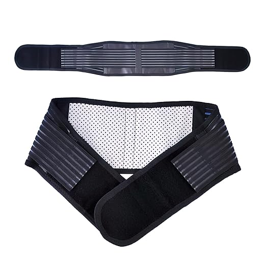Back Support with Magnet, Tourmaline Magnetic Back Braces for Lower Back Pain Relief, Self Heating & Soothing Waist Band, Lumbar Support Belt for Herniated Disc/Sciatica (X-Large)