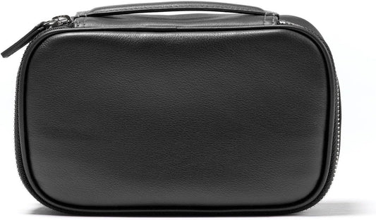 Leatherology Black Onyx Leatherology Small Travel Organizer - Zipped mesh storage pocket, elastic loops for organization, compact travel size