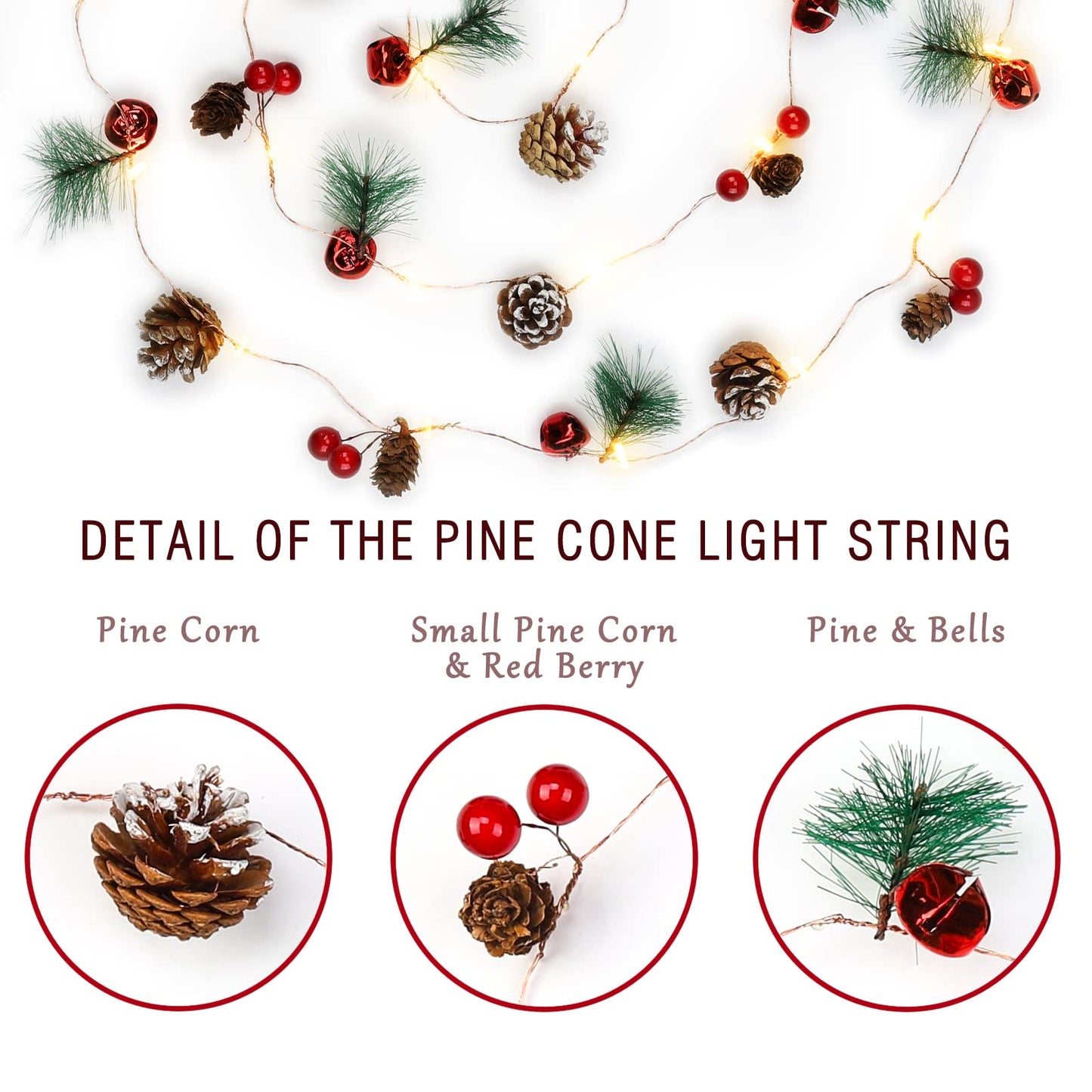 Christmas Decorations Christmas Decorations Indoor Christmas Garland Christmas Garland with Lights Garland Christmas Decorations Christmas Tree Garland Indoor Home Decor (Christmas Garland)