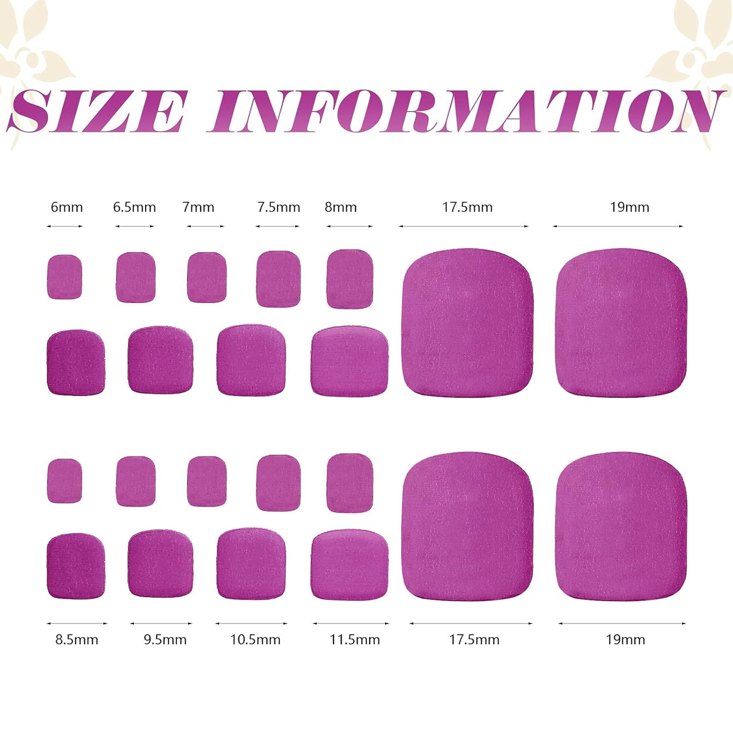 Maitys 352 Pieces 16 Sheets Toenail Polish Stickers Strips Adhesive Toe Nail Wraps Full Wraps Polish Strips DIY Manicure Decal with 2 Pieces Nail Files(Charming Color)
