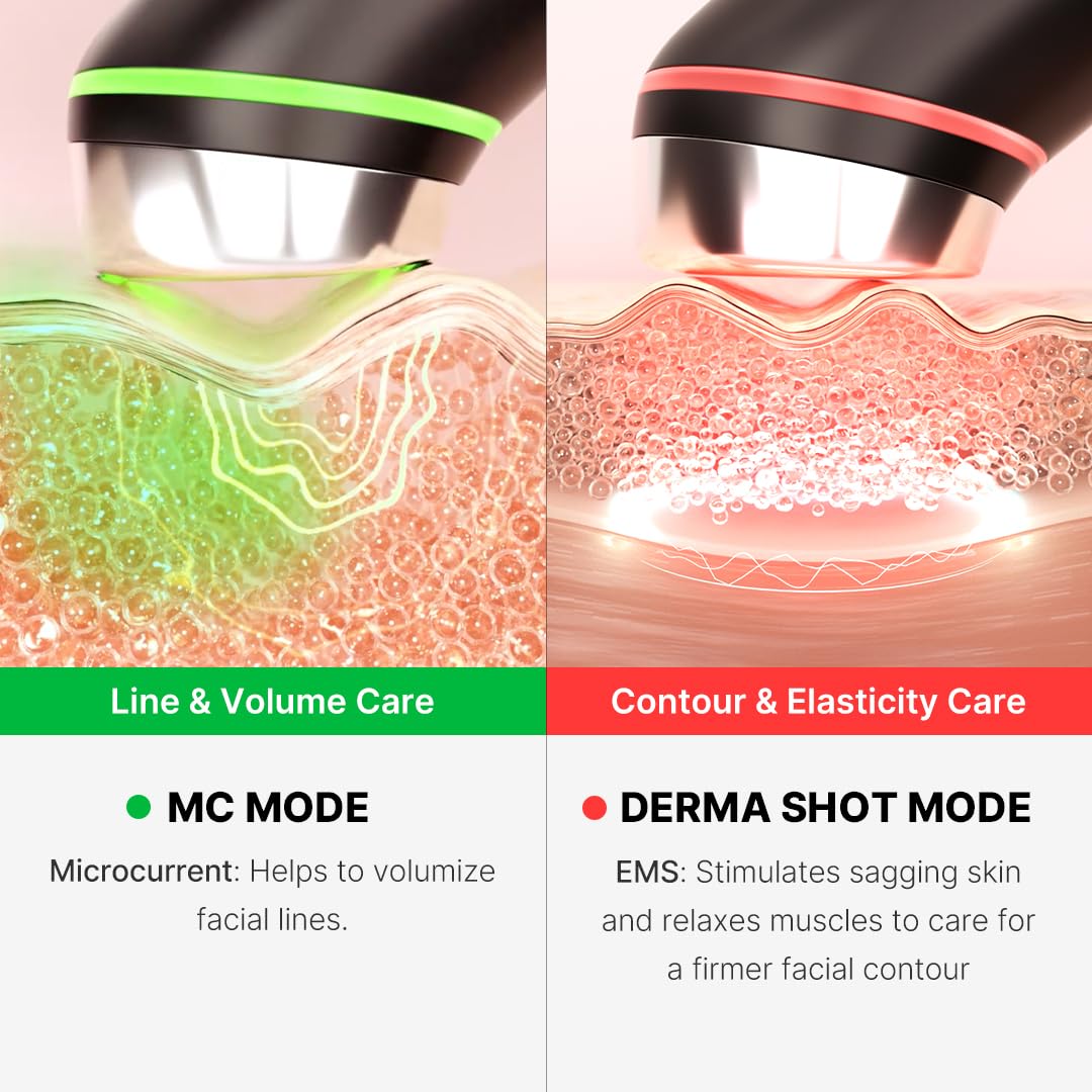 medicube K-Viral Duo for Uneven Skin Tone: Age-R Booster Pro | 6-in-1 Real Glass Glow Device and Deep Vitamin C Golden Capsule Face Moisturizer