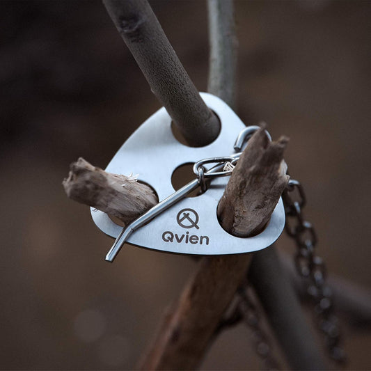 Camping Tripod Board - Turn Branches into Campfire Tripod, Stainless Steel Campfire Support Plate with Adjustable Chain for Hanging Cookware - Perfect Camping Accessories for Outdoor Cooking