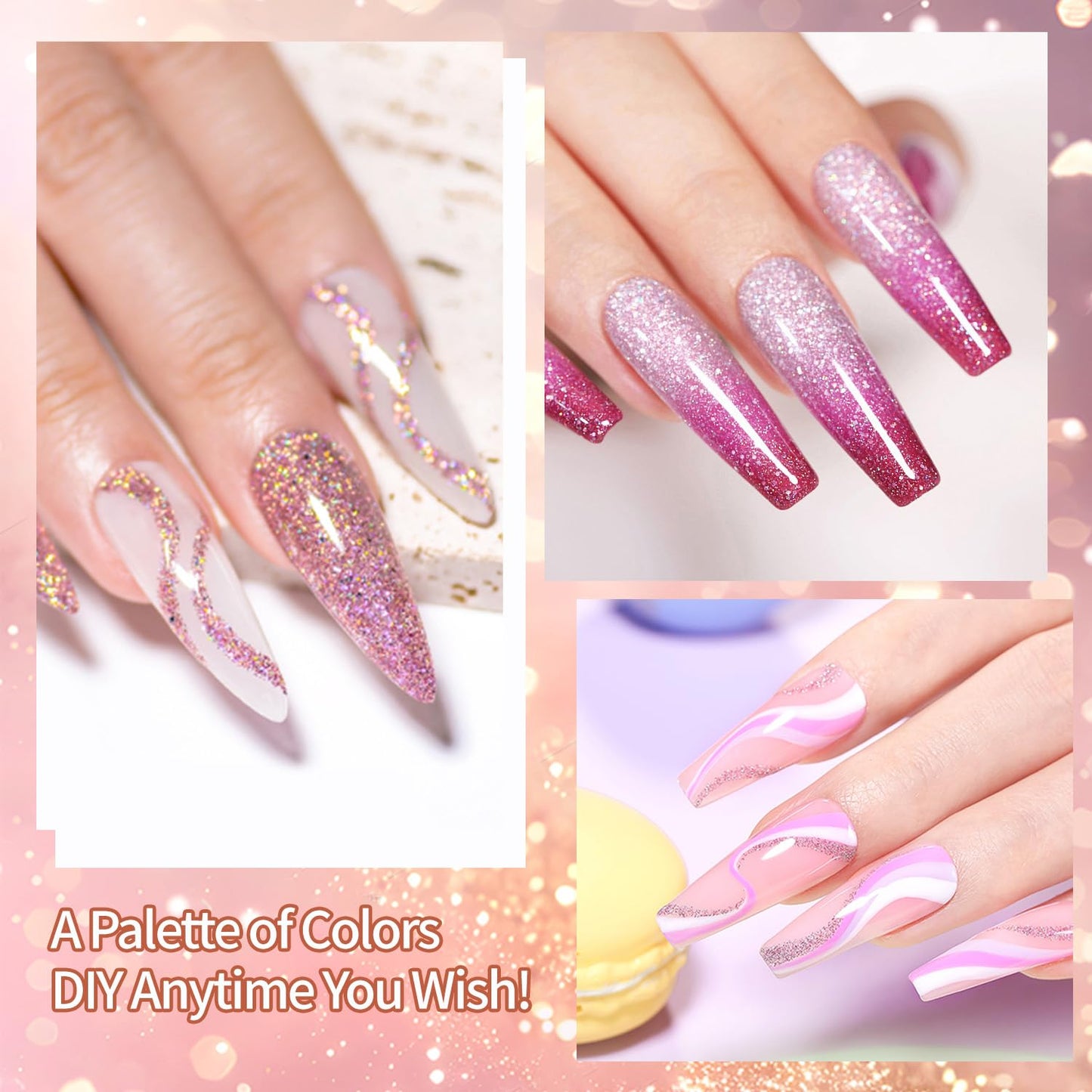 Finger Secret 4 Colors Set Ombre Gel Nail Polish,Gradient Painting GelS with 20pcs Nail Sponges for Gel Paint for Nails Art can be Painted in Salon or Home Use (k10)