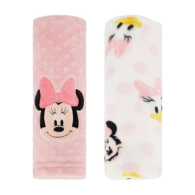 Disney 2-Pack Baby Blanket for Infants and Newborns, Plush Polka Dot Fleece Minnie Mouse Blanket, for Toddler Girls
