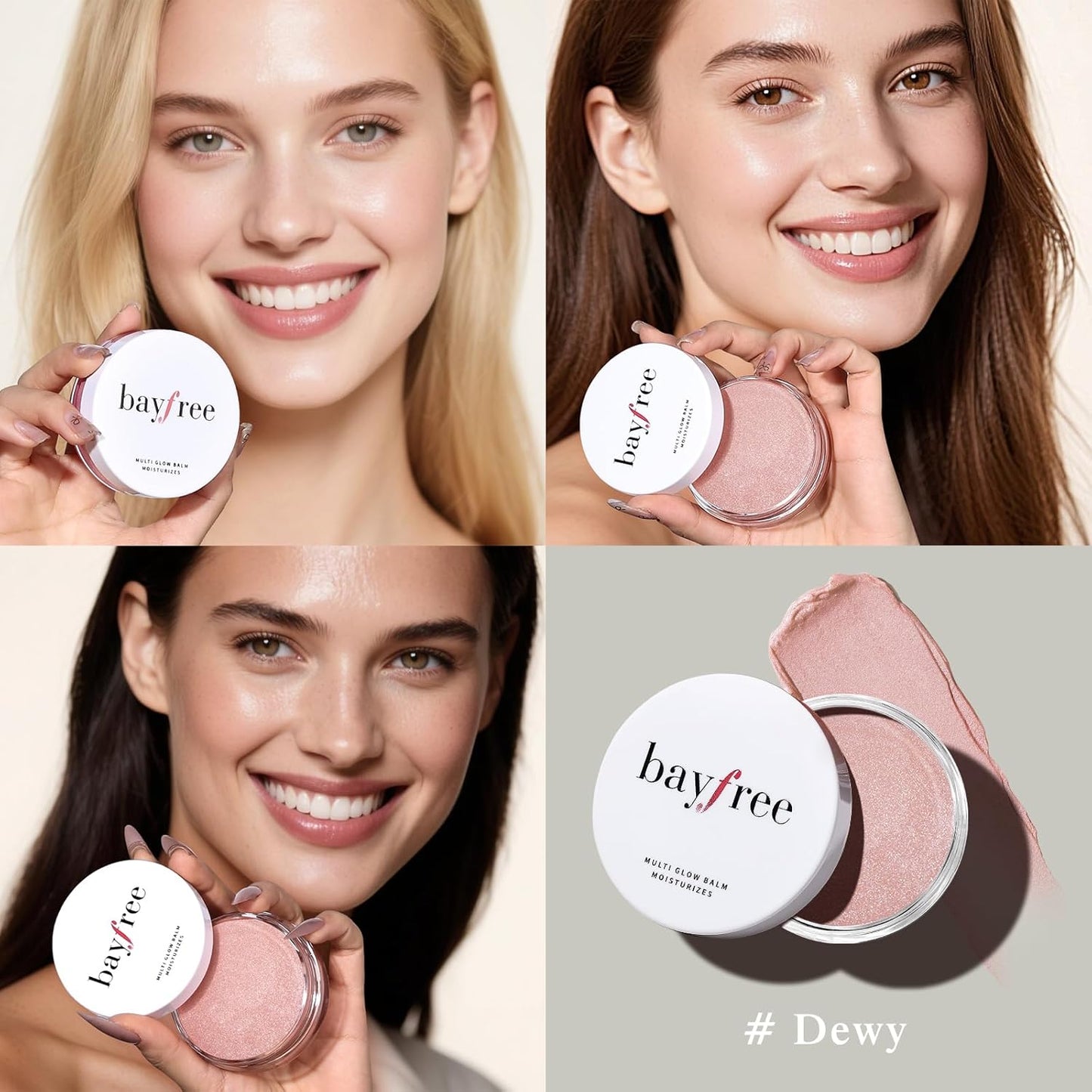 Multi Glow Balm, Cream Blush for Cheeks, Blush Balm Face Makeup, Radiant Finish, Hydrating, Creamy, Lightweight & Blendable Color, Face Makeup, 0.63 Oz
