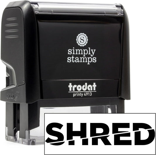 Shred Office Stamp | 4 Different Sizes | 20 Designs | Multiple Color Options | Perfect for Quick Validation of Office Documents (Shred, Large)