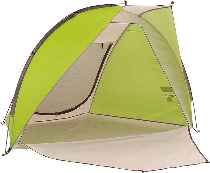 Coleman Beach Shade Canopy Tent Lightweight & Portable Beach Shade Sets Up in 5 Minutes UPF 50+ Sun Protection Includes Sand Bags & Stakes to Withstand Wind Great for Park Yard Picnics