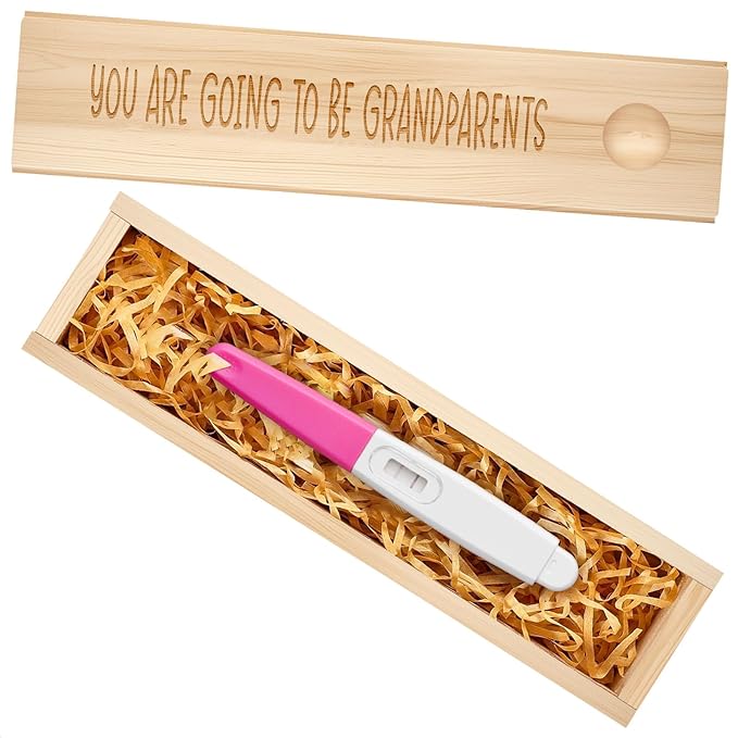 Pregnancy Announcement for Grandparent, Pregnancy Test Keepsake Box, Baby Announcement Reveal Gifts Ideas for Husband Grandparents Dad Aunt and Uncle