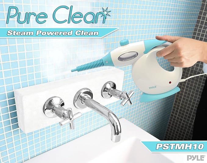 Pyle PSTMH10 Pure Clean Handheld Steamer Birdie Multipurpose Cleaner for Steam Sanitizing, Deodorizing and Disinfecting