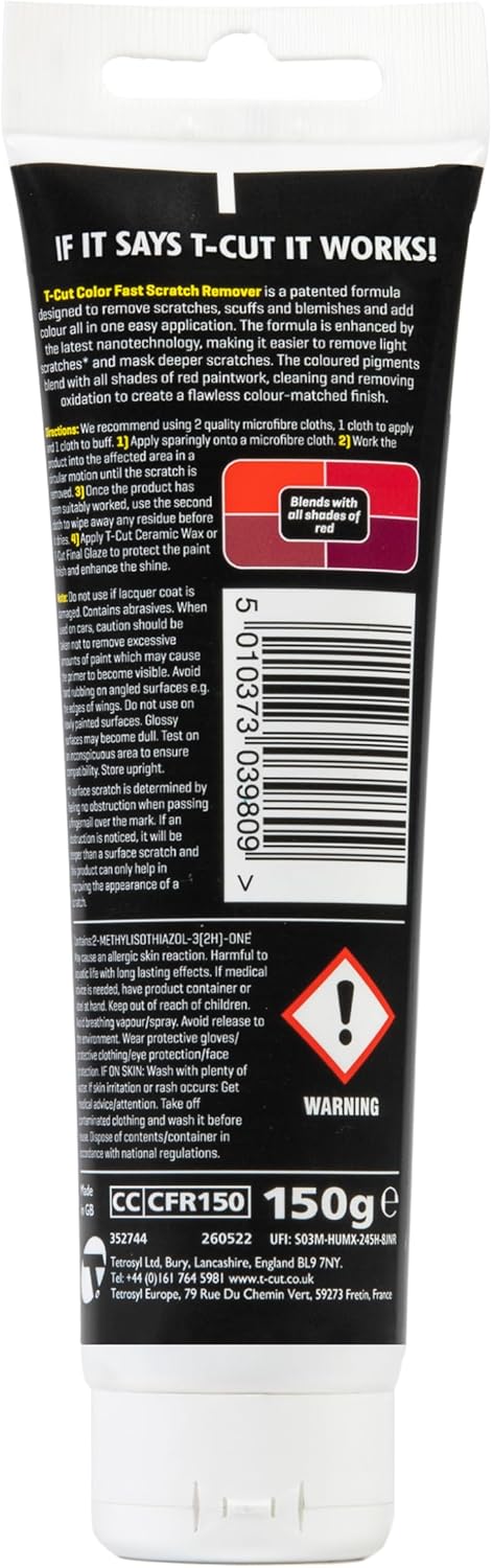 T-Cut Color Fast Red Scratch Remover, 5.3 Oz