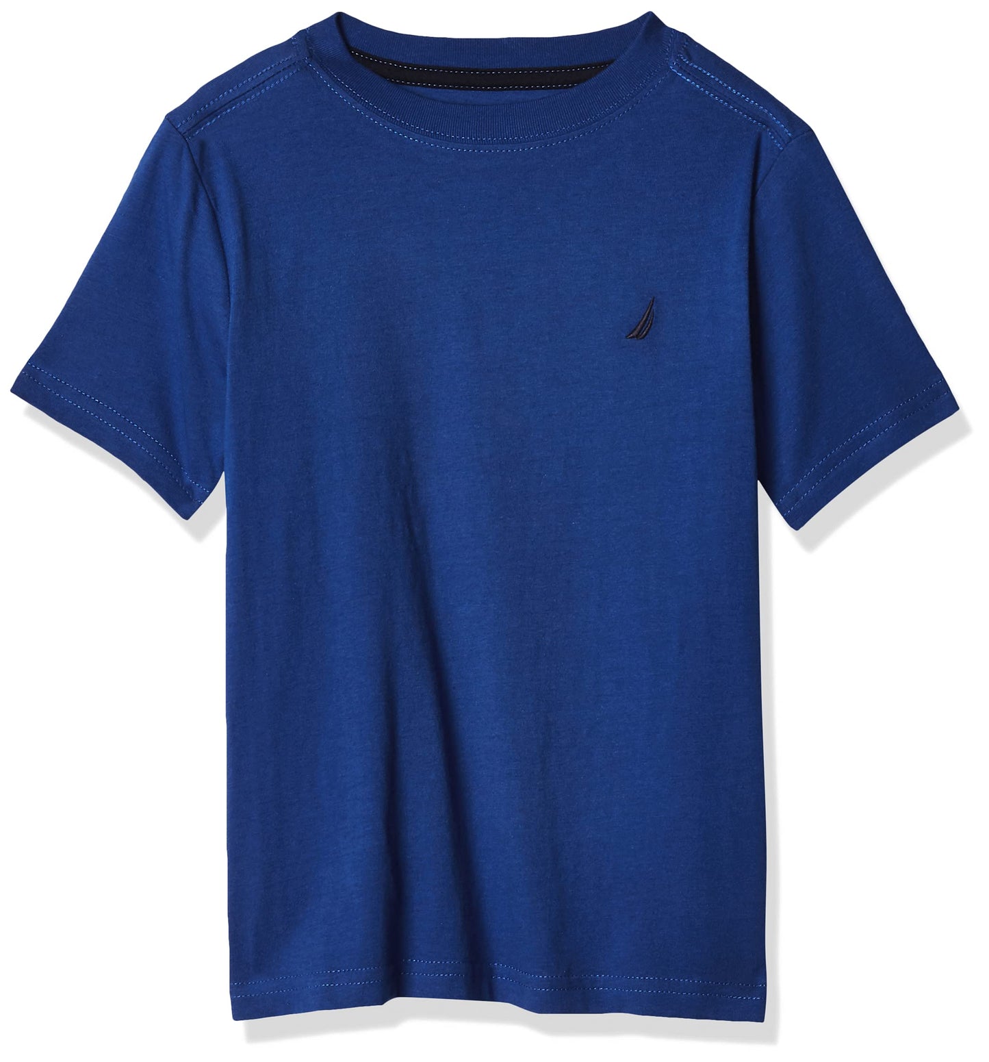 Nautica Boys' Short Sleeve Solid Crew Neck T-Shirt, Cobalt, 8