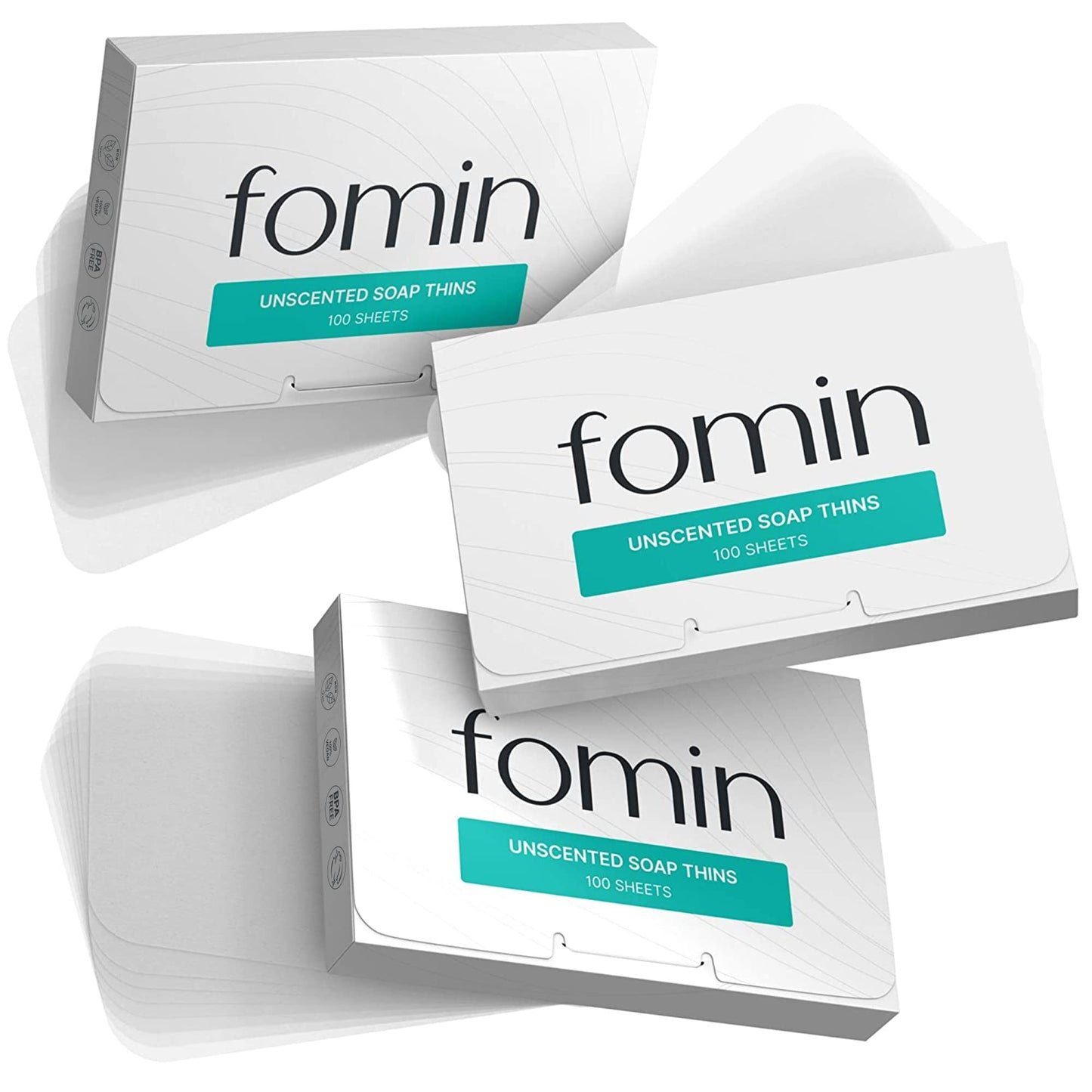 FOMIN - Antibacterial Paper Soap Sheets for Hand Washing - (200 Sheets) Lavender Portable Travel Soap Sheets, Dissolvable Camping Mini Soap, Portable Hand Soap sheet