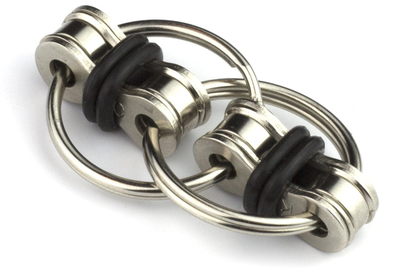 Tom's Fidgets Original Flippy Chain Fidget Toy - Perfect for ADHD, Anxiety, and Autism - Bike Chain Fidget Stress Reducer for Adults and Kids (1, Orange)