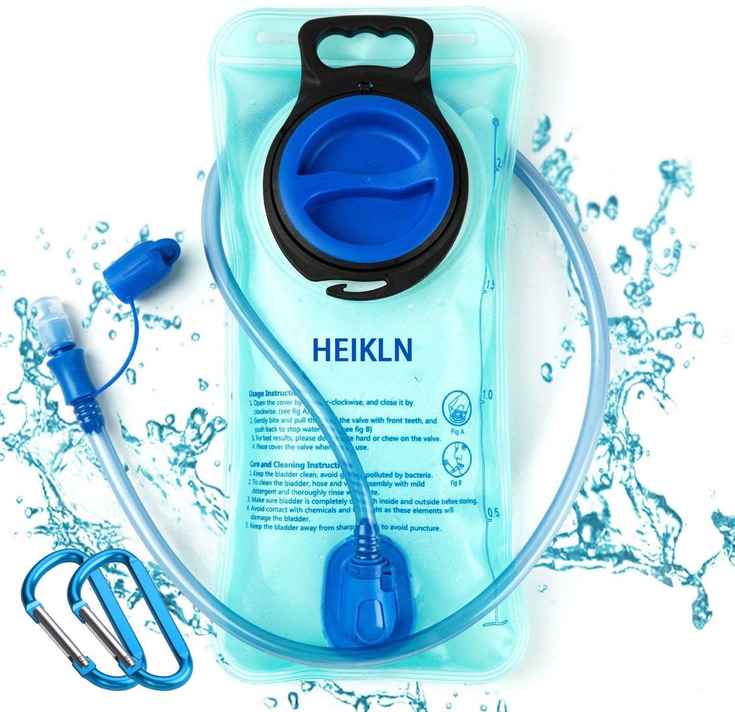 Hydration Bladder 2L-3L,Leak Proof Water Reservoir, BPA Free Military Water Storage Bladder Bag Hydration Pack Replacement Easy Clean for Bicycling Hiking Camping Hunting Running