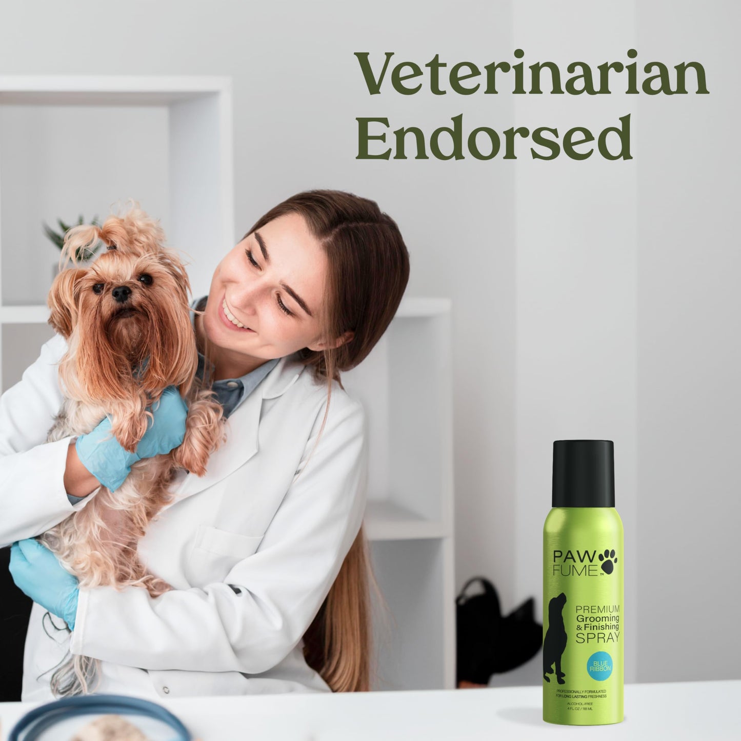 PAWFUME Dog Perfume Spray for Grooming, Blue Ribbon, 1-Pack – Keep Your Pup Fresh All Day – Probiotic, Alcohol-Free, Detangling & Moisturizing – Salon-Quality Dog Spray Deodorizer Perfume