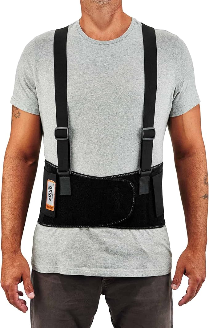Ergodyne ProFlex 1650 Back Support Belt, 7.5" Elastic, Adjustable, Removeable Straps