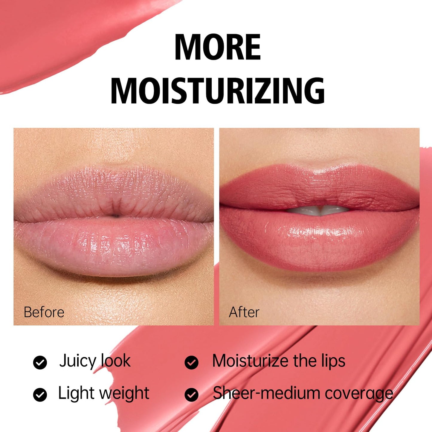 MAKI YIKA Moisture Dark Berry Lipstick for Women Hydrate Lip Gloss for Dry Cracked Lips Weightless Glossy Lip Color Juicy Finish,MA049 Blush Berry