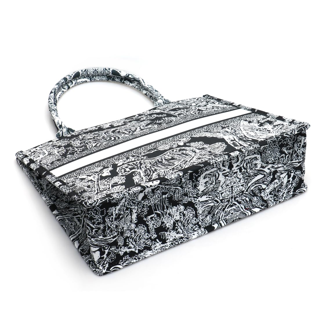 Fashion Luxury Tote Bag Cotton Linen Handbag Large Capacity Jacquard Retro Exquisite
