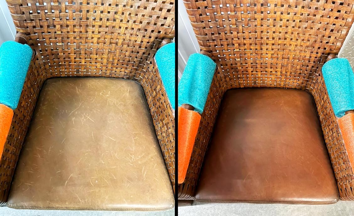 Skidmore’s Leather Cream: All-Natural, Non-Toxic Leather Conditioner, Made in USA Since 1984. Water Repellent Formula Restores Leather Couches, Car Seats, Boots, Shoes, Purses, Bags, Tack. 16 Oz