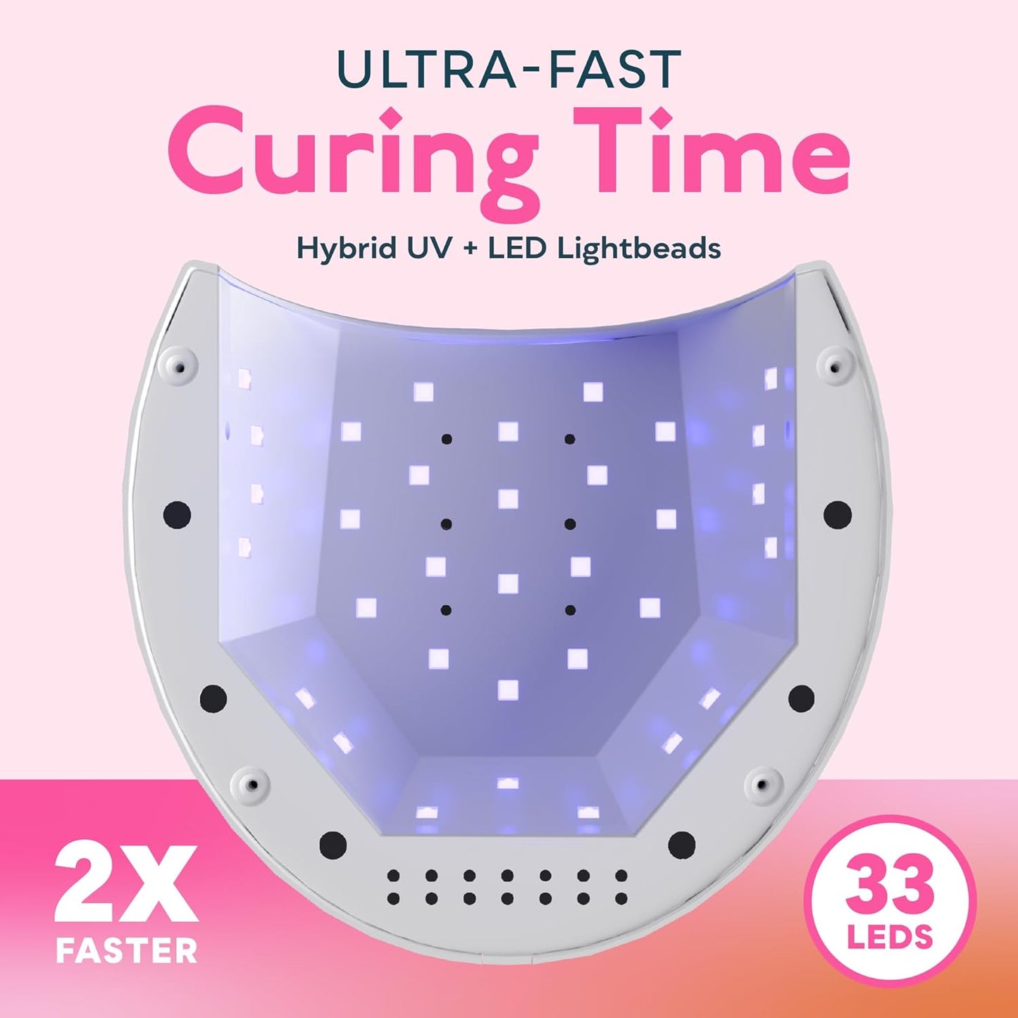 SUNUV UV Light for Gel Nails Polish, UV LED Nail Lamp with 4 Timer Settings, Auto Sensor Removable Base SUN2C Grey