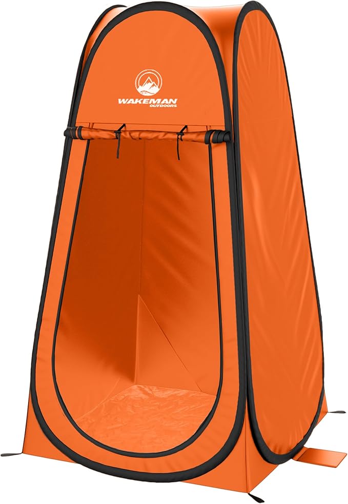 Pop Up Pod - Privacy Shower Tent, Dressing Room, or Portable Toilet Stall with Carry Bag for Camping, Beach, or Tailgate by Wakeman Outdoors