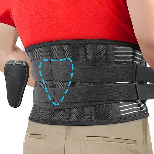 Back Brace for Lower Back Pain Women & Men with Lumbar Pad, Breathable Lumbar Back Support Belt for Women, Back Braces Relief from Sciatica Herniated Disc for Work Heavy Lifting Exercise - S