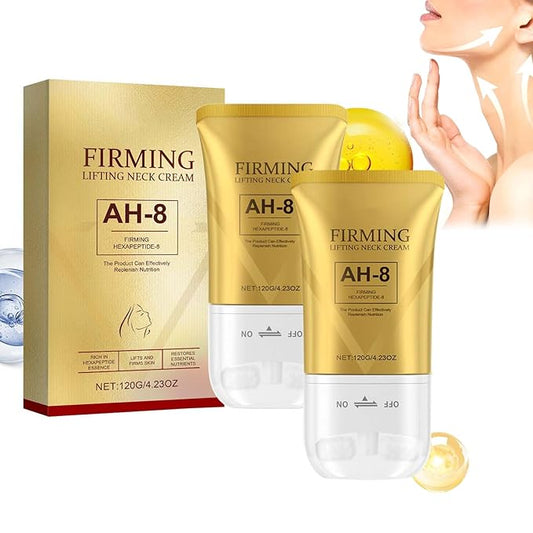 AH-8 Firming Neck Cream for Crepey Skin Body Care Comfort- Contains Hexapeptide, Moisturizing, Ah-8 Moisturizing & Tightening Lotion Cosmetic Skin Repair(2PC)