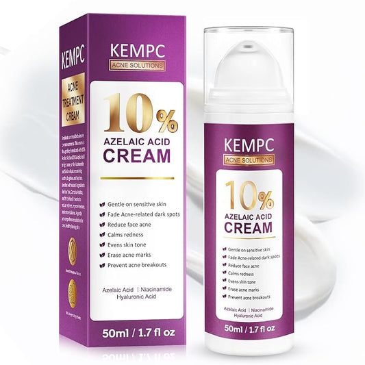 Acne Pimple Spot Treatment Cream with Azelaic Acid 10% – for Stubborn, Cystic & Hormonal Acne, Blackheads | Redness Reducing, Brightening Skincare Moisturizer for Rosacea & Sensitive Skin, 1.7 oz