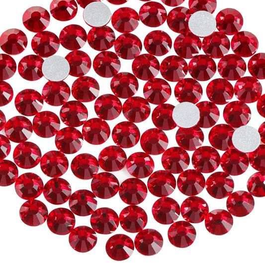 Beadsland 2880pcs Flat Back Crystal Rhinestones Round Gems for Nail Art and Craft Glue Fix,Dark Siam,SS4,1.5-1.7mm