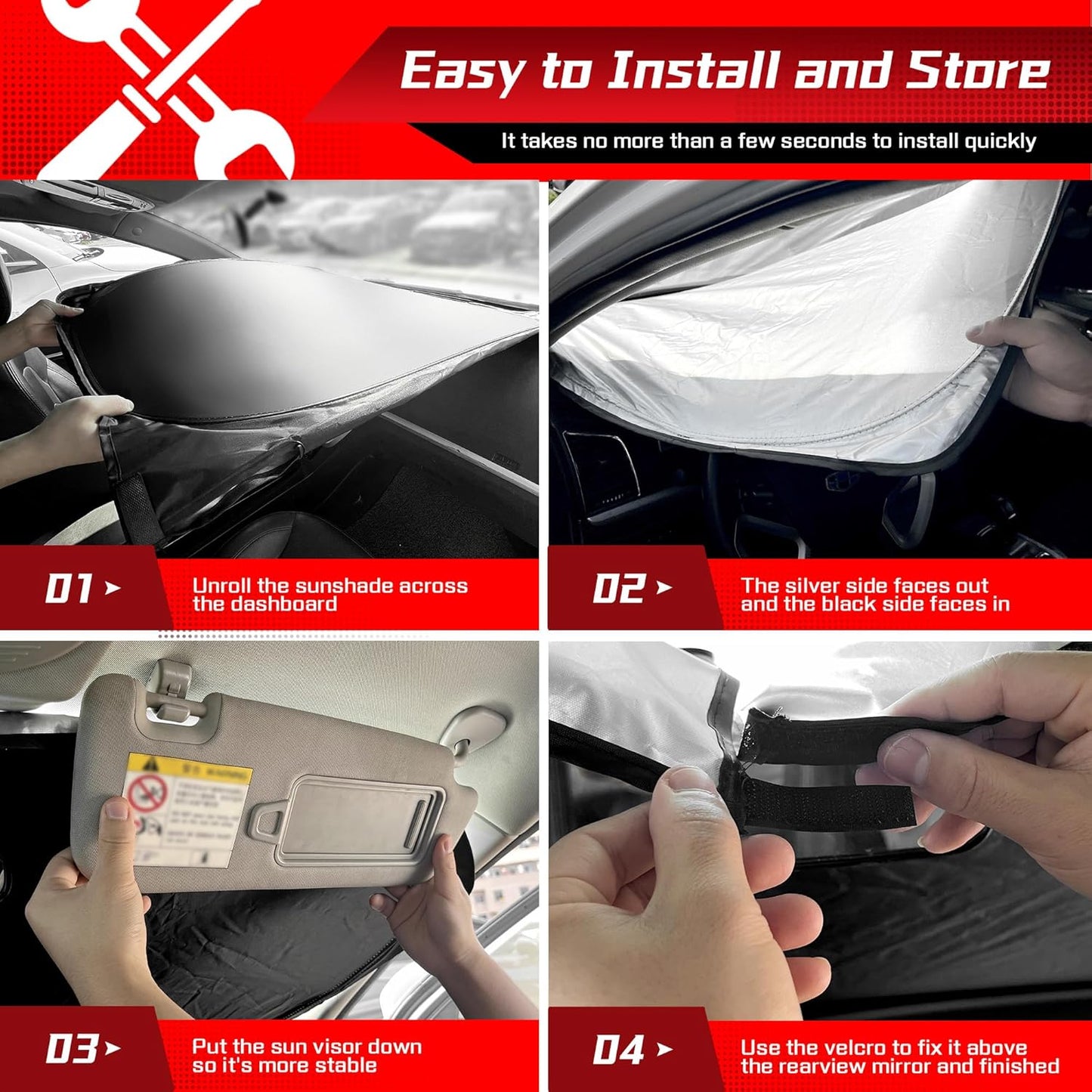 ARISMOTOR Windshield Sun Shade for Toyota Corolla Cross 2022-2025 2026, Custom Fit Foldable Front Window Sunshade Sun Visor Protector, Block UV Rays Keep Your Car Cooler