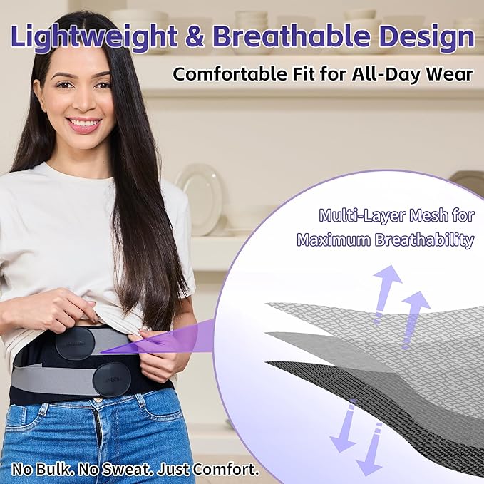 Cordless Heating Belt and Relaxation Massager Set for Pain Relief