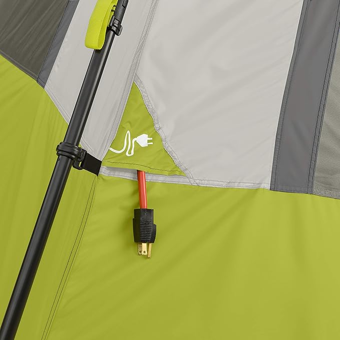 CORE Instant Cabin Tents | 6 Person / 9 Person / 10 Person / 12 Person Family Cabin Multi Room Pop Up Tents Car Camping | Included Storage Pockets for Camping Accessories