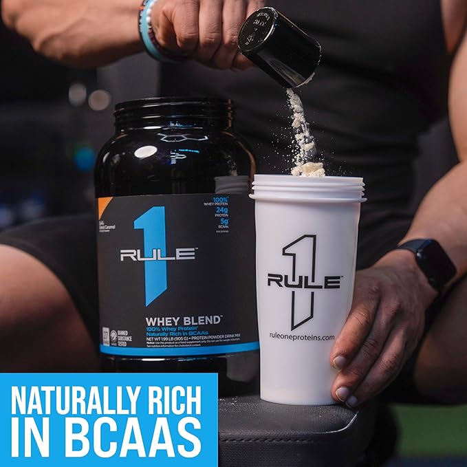 Rule One Proteins Whey Blend - Cookies & Crème, 24g Fast-Acting Whey Protein Concentrates, Isolates, and Hydrolysates Per Serving, with Naturally Occurring EAAs and BCAAs, 2lbs