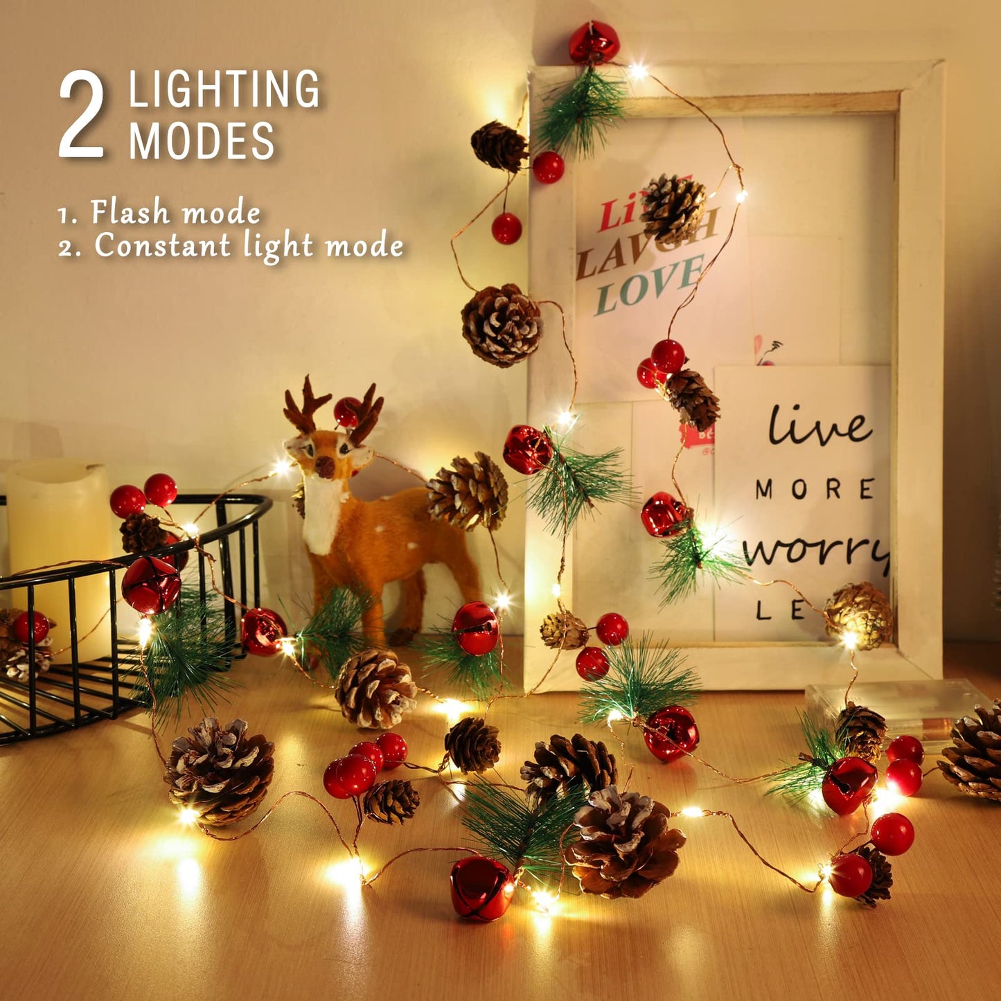 Christmas Decorations Christmas Decorations Indoor Christmas Garland Christmas Garland with Lights Garland Christmas Decorations Christmas Tree Garland Indoor Home Decor (Christmas Garland)