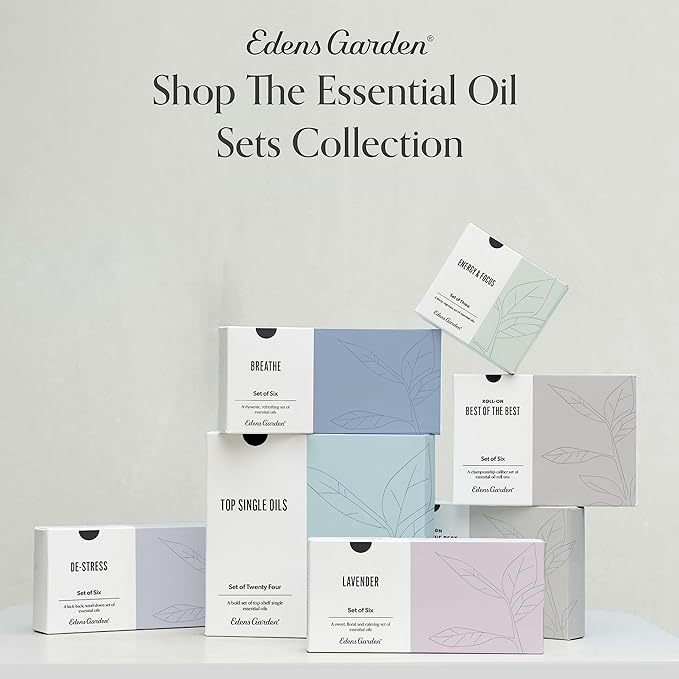 Edens Garden Lavender Essential Oils 6 Set – 100% Pure Therapeutic Grade Aromatherapy for Stress Relief, Calming & Home Diffusers – Natural, Vegan & Fragrance Oil Free Floral Scents, 10 ml/ 6 Pack