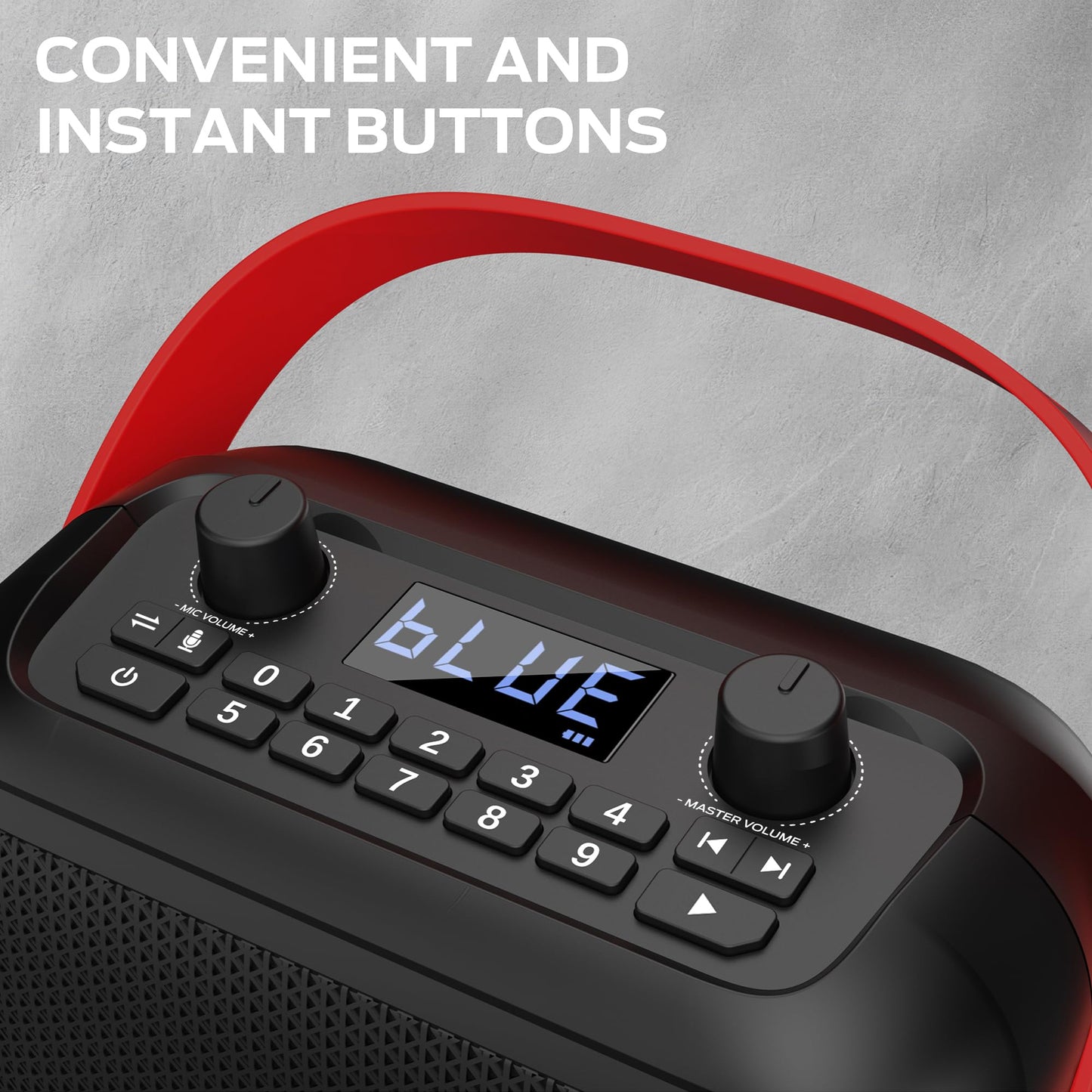 Monster MFS 1 Portable Bluetooth Speakers, Bluetooth Speaker Wireless with 40W Stereo Sound, Outdoor Speakers with Handle, 12H Playtime, Supports TF Card, AUX for Outdoor Indoor