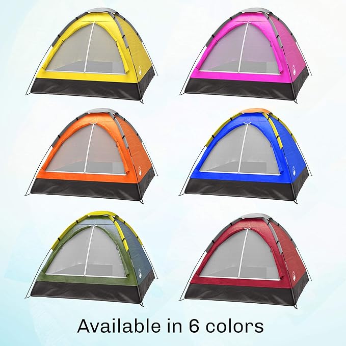 2 Person Camping Tent with Rain Fly and Carrying Bag - Lightweight Outdoor Tent for Backpacking