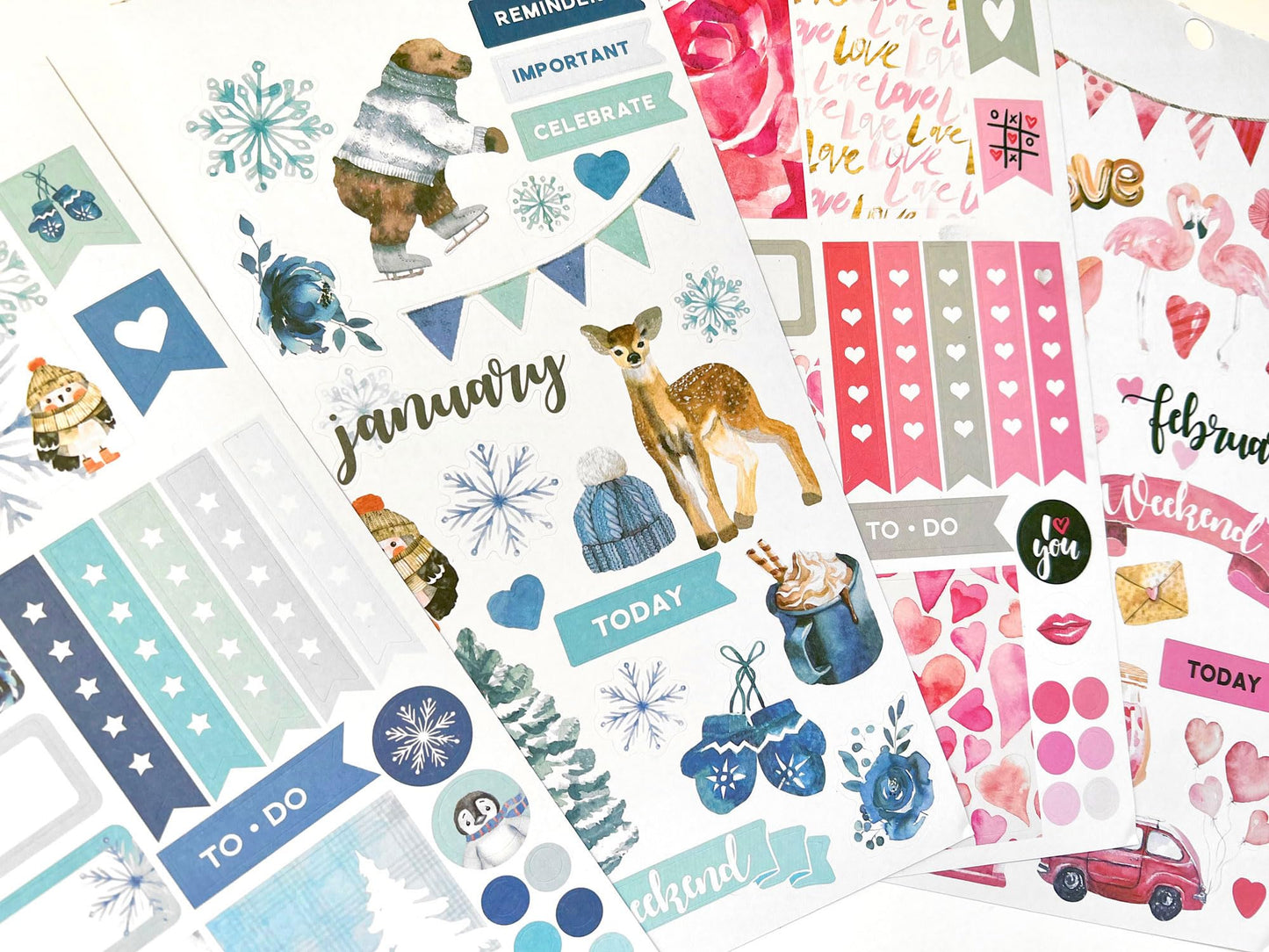 Paper House Productions Seasons Collection 30-Sheet 1200-Piece Celebrate Your Day Planner Sticker Folio for Planners, Journaling and Crafting