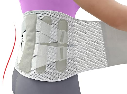 Advanced Back Brace for Lower Back Pain Relief, Fully Adjustable, Breathable and Comfortable Belt for Herniated Disc, Sciatica, Faja Para Lumbar Support for Men and Women Office, Work and Exercise