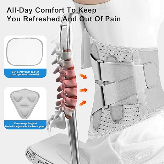 Back Brace for Lower Back Pain Relief for Women Adjustable Lumbar Support Belt Breathable Mesh for Herniated Disc,Sciatica,Scoliosis with Removable 3D Pad Home Work Sports