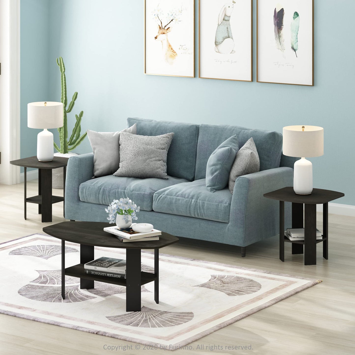 Furinno Simple Design End/SideTable, Espresso