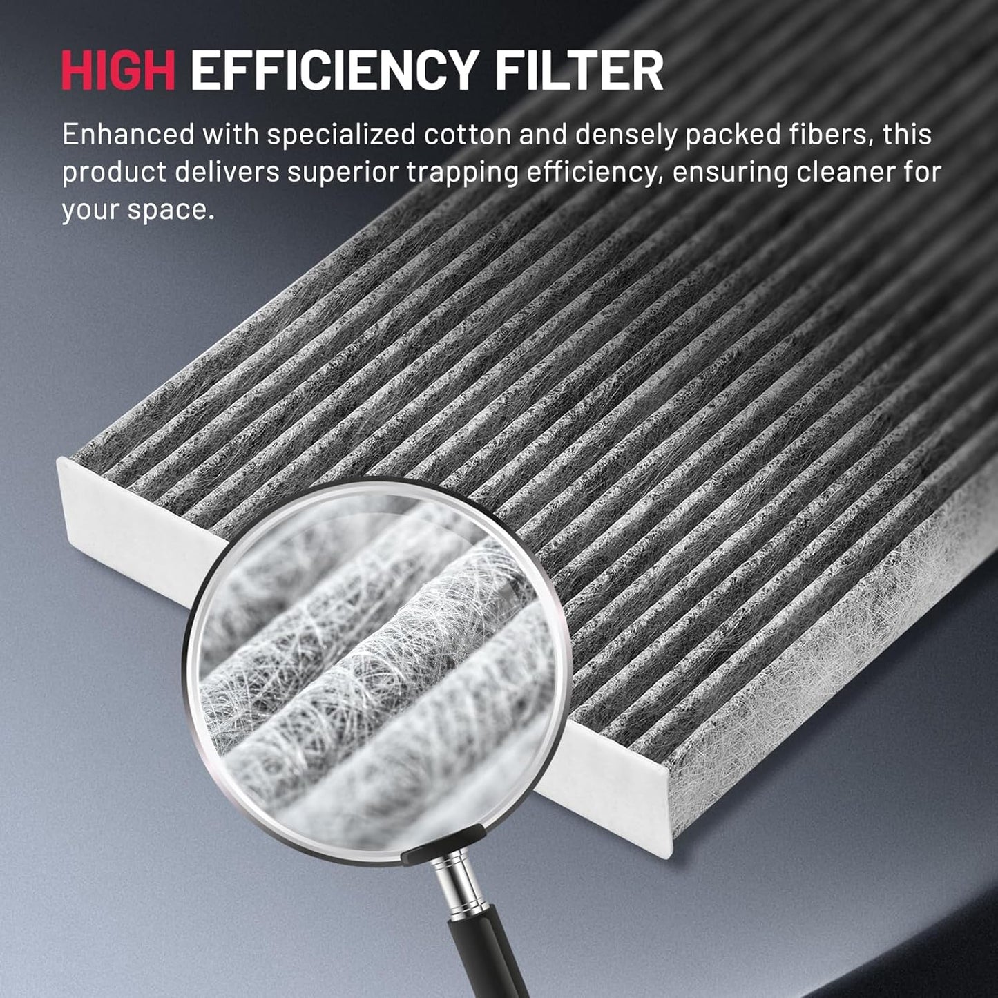 BDFHYK CF12312 Cabin Air Filter with Activated Carbon Compatible with Nissan 2018-2023 Kicks 1.6L l4, 2020-2023 Versa 1.6L l4, Replace# PC99374, CAF10050P, 278915RB0A, 278915RB0B, 278915RB0C