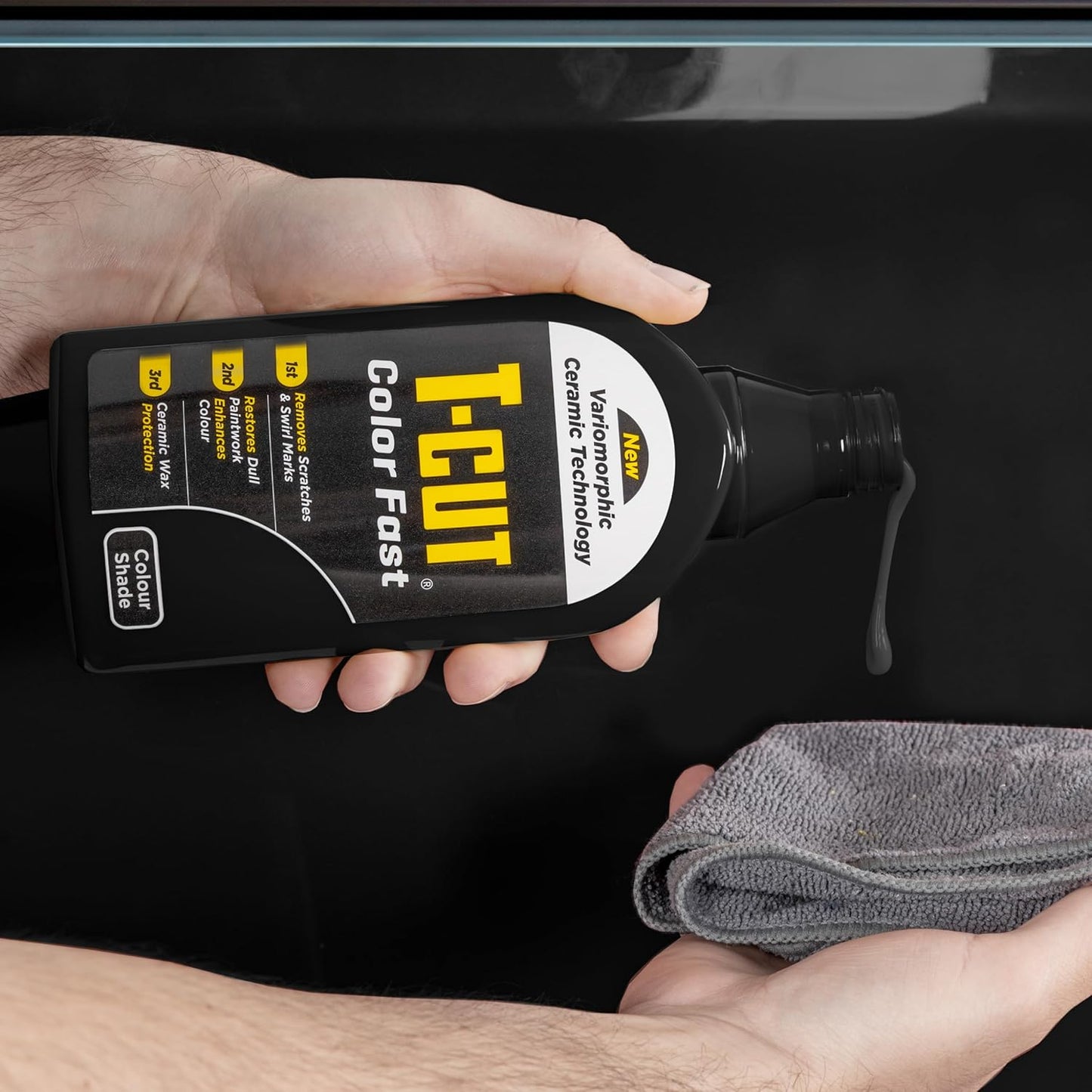 T-Cut Black Scratch Remover Color Fast Paintwork Restorer Car Polish, 13 Colors Available, 17 Fl Oz