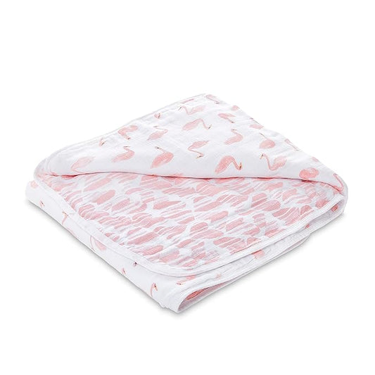 aden + anais Essentials Dream Blanket, Muslin Baby Blankets for Girls & Boys, Ideal Lightweight Newborn Nursery & Crib Blanket, Unisex Toddler & Infant Bedding, Shower & Registry Gift,Swans