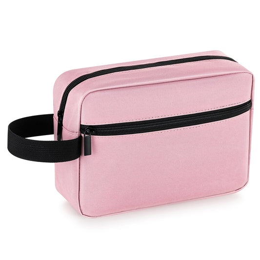 Elviros Travel Toiletry Bag for Women and Men, Lightweight Makeup Bag Hanging Dopp Kit with Shaving Compartment Cosmetic Organizer Small Tool Bag Travel Essentials, Black