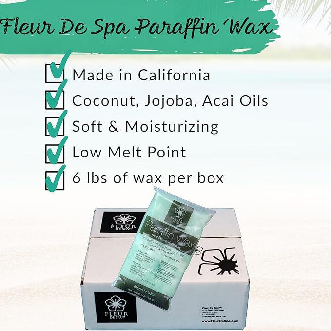 Premium Paraffin Wax Refills - Made in USA - Enhanced and Rich Oil Infusion of Coconut and Jojobo for Luxurious Spa and Home Use on Hands and Feet