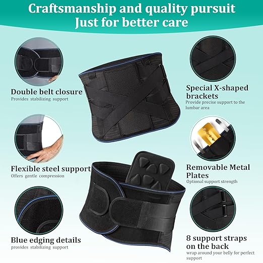Adjustable Back Brace for Lower Back Pain & Sciatica Relief - Unisex Lumbar Support Belt for Herniated Disc, Posture Correction, Breathable Design for Work, Sports (B73,XXX-Large)
