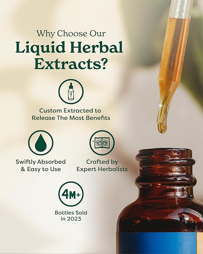 Herb Pharm Certified Organic Ashwagandha Extract for Energy and Vitality, Organic Cane Alcohol, 4 Ounce